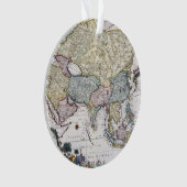 Antiek kaart van Azië | 1696 Ornament (voorkant)