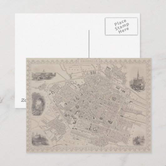 Antiek kaart van België (Voorkant / Achterkant)