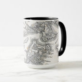 Antiek kaart van Boston | 1775-1776 Mok (Voorkant rechts)