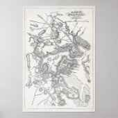 Antiek kaart van Boston | 1775-1776 Poster (Voorkant)