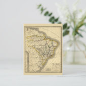 Antiek kaart van Brazilië in 1821 (Staand voorkant)