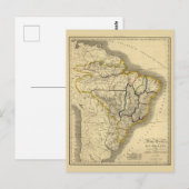 Antiek kaart van Brazilië in 1821 (Voorkant / Achterkant)
