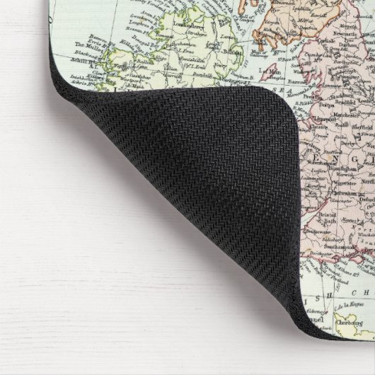 Antiek kaart van Britse eilanden en omliggende Zee Muismat (Hoek)