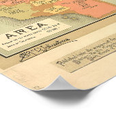 , Antiek kaart van Californië, Retro Poster (Hoek)