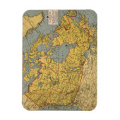 Antiek kaart van Canada Magneet (Verticaal)