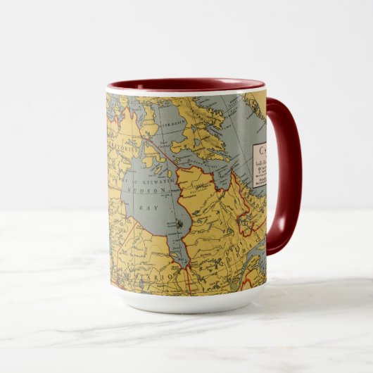 Antiek kaart van Canada Mok (Voorkant rechts)
