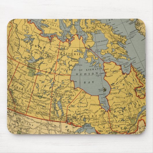 Antiek kaart van Canada Muismat (Voorkant)