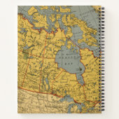 Antiek kaart van Canada Notitieboek (Achterkant)