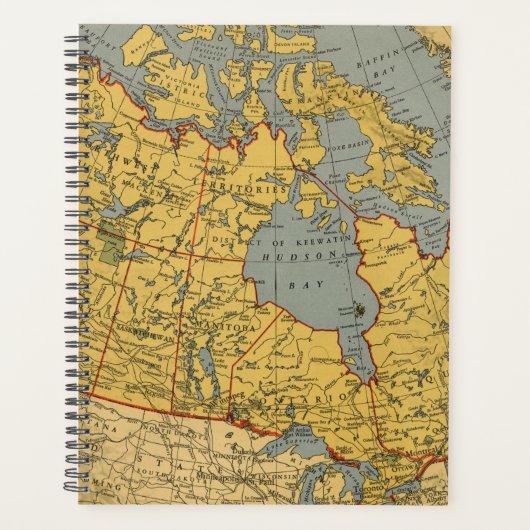 Antiek kaart van Canada Planner (Voorkant)