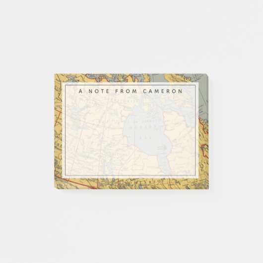 Antiek kaart van Canada Post-it® Notes (Voorkant)