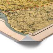 Antiek kaart van Canada Poster (Hoek)