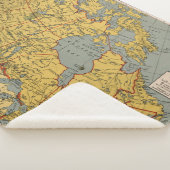 Antiek kaart van Canada Sherpa Deken (3/4)