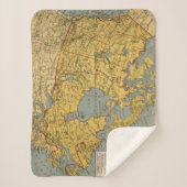 Antiek kaart van Canada Sherpa Deken (Voorkant)