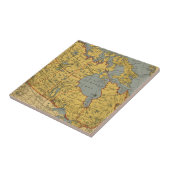 Antiek kaart van Canada Tegeltje (Zijkant)