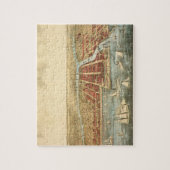 Antiek kaart van Chicago, LaSalle Street en River Legpuzzel (Verticaal)