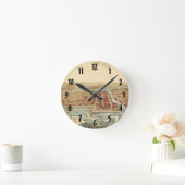 Antiek kaart van Chicago, LaSalle Street en River Ronde Klok (Huis)