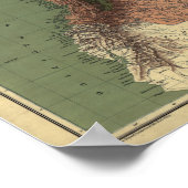 Antiek kaart van Colombia - Panama 1886 Poster (Hoek)