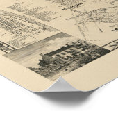 Antiek kaart van Columbus, Ohio & Franklin County Poster (Hoek)