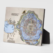 Antiek kaart van de Aztec Capital Tenochtitlan Fotoplaat (Zijkant)