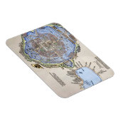 Antiek kaart van de Aztec Capital Tenochtitlan Magneet (Rechterzijde)