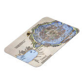 Antiek kaart van de Aztec Capital Tenochtitlan Magneet (Linkerzijde)