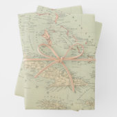 Antiek kaart van de Bahama-eilanden Inpakpapier Vel (In situ)