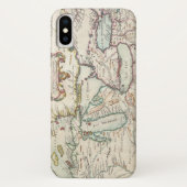 Antiek kaart van de Grote Meren Case-Mate iPhone Case (Achterkant)