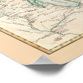 Antiek kaart van de Grote Meren Poster (Hoek)