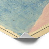 Antiek kaart van de haven van New Haven Connecticu Poster (Hoek)