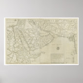 Antiek kaart van de Hoorn van Afrika Poster (Voorkant)