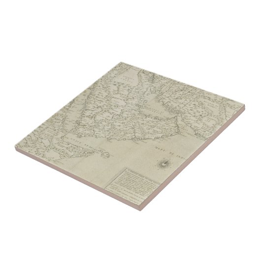 Antiek kaart van de Hoorn van Afrika Tegeltje (Zijkant)