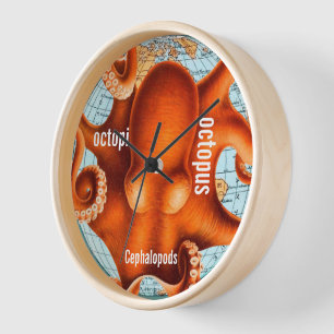 Antiek Kaart van de Kaart van de Muur Octopus