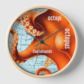 Antiek Kaart van de Kaart van de Muur Octopus (Voorkant)