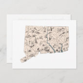 Antiek kaart van de Kaart van het Afbeelding van d (Voorkant / Achterkant)