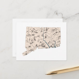 Antiek kaart van de Kaart van het Afbeelding van d