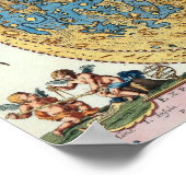 Antiek kaart van de maan poster (Hoek)