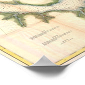 Antiek kaart van de Neuse River North Carolina Poster (Hoek)