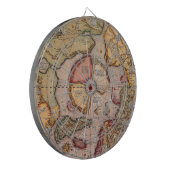Antiek kaart van de Noordpool Kaart door Mercator Dartbord (Voorkant Links)