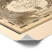 Antiek kaart van de Sandwich Isles, Hawaï 1700s Poster (Hoek)