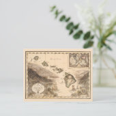 Antiek kaart van de Sandwich Isles Hawaii 1700s (Staand voorkant)