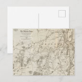 Antiek kaart van de Saranac-meren in New York (Voorkant / Achterkant)