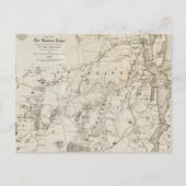 Antiek kaart van de Saranac-meren in New York (Voorkant)