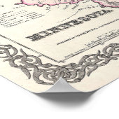 Antiek kaart van de staat Minnesota Poster (Hoek)