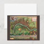 Antiek kaart van de straat Londen door Johannes de (Voorkant / Achterkant)