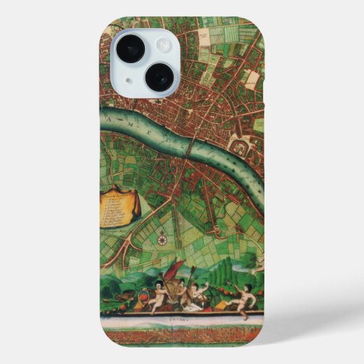 Antiek kaart van de straat Londen door Johannes de Case-Mate iPhone Case (Achterkant)