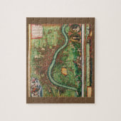 Antiek kaart van de straat Londen door Johannes de Legpuzzel (Verticaal)