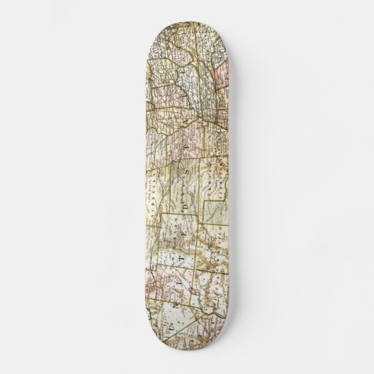 Antiek kaart van de Verenigde Staten van Amerika Persoonlijk Skateboard (Voorkant)