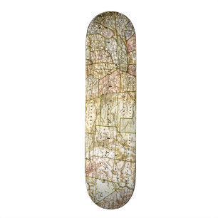 Antiek kaart van de Verenigde Staten van Amerika Persoonlijk Skateboard