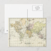 Antiek kaart van de wereld (Voorkant / Achterkant)