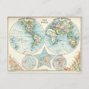 Antiek kaart van de wereld